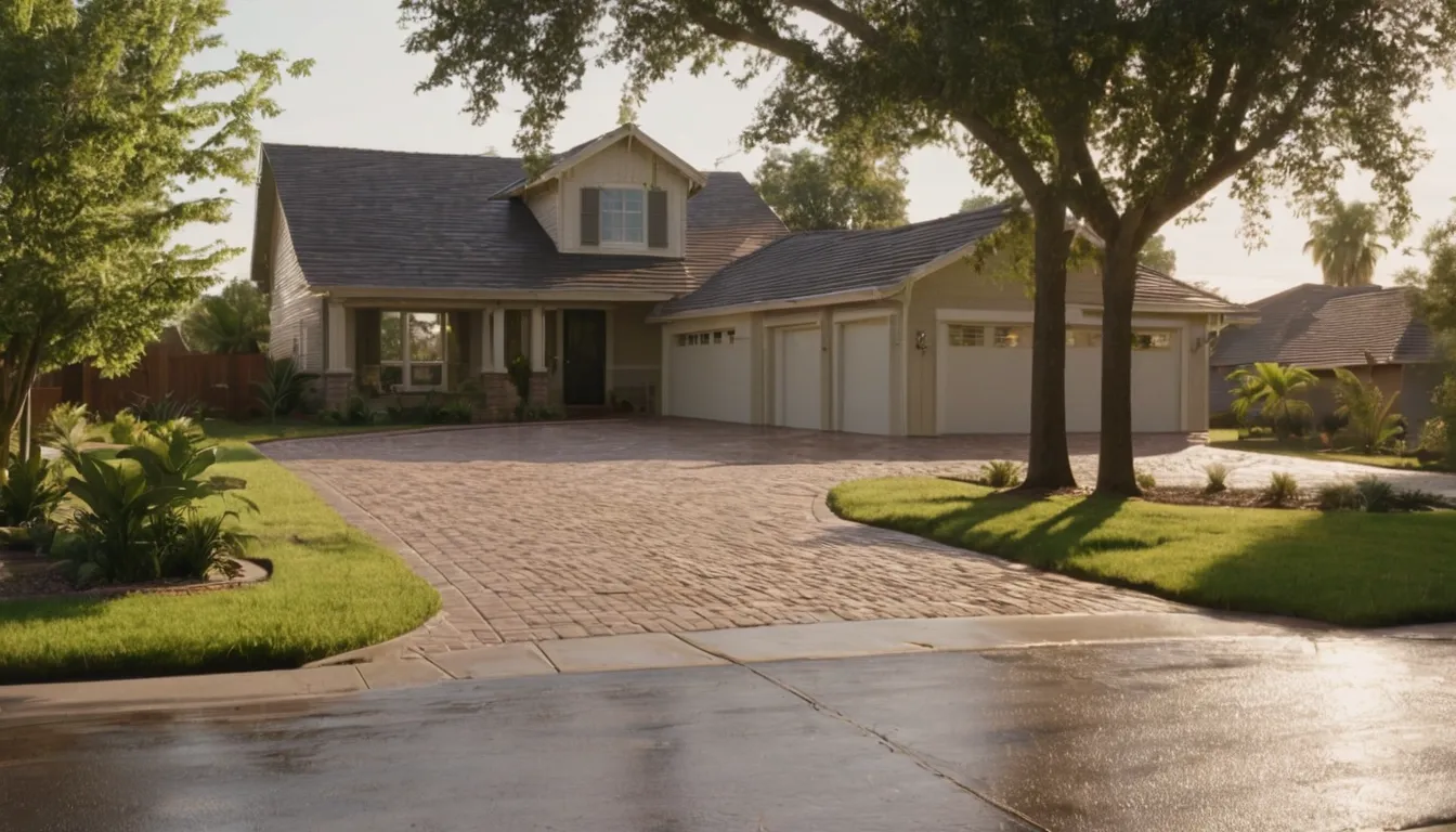 Neighborhood of ranch homes with brick and vinyl siding across the Schertz area